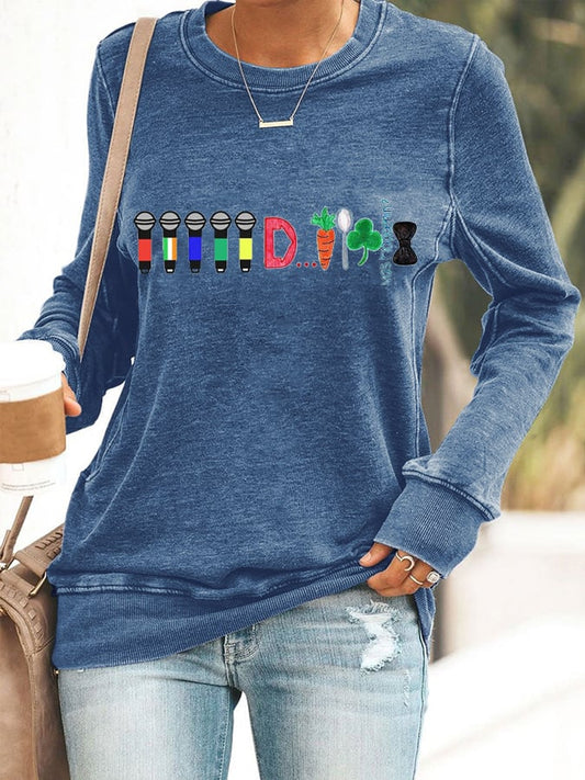 Women'S Casual Printed Sweatshirt