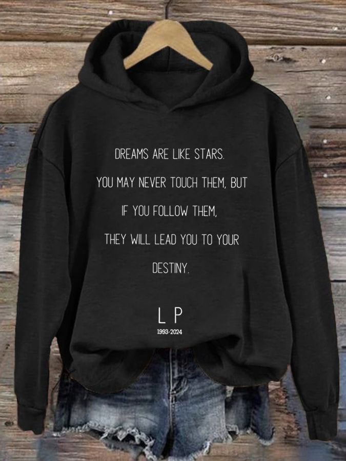 Women's Liam Payne Quote Print Casual Hoodie