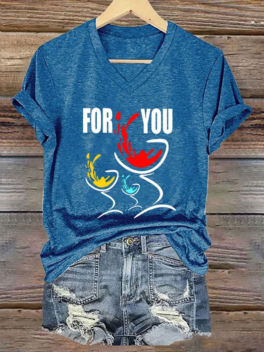 Women's Character Commemorative For You Print T-Shirt