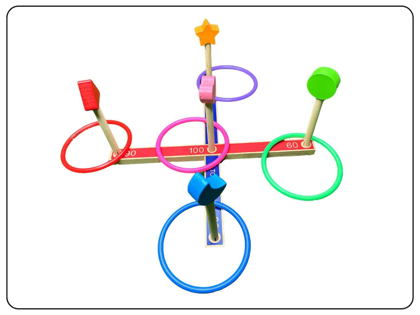 Exciting Hand-Eye Coordination Wooden Ring Throw