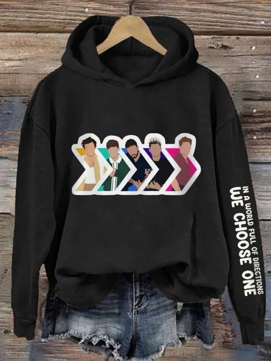 Women's We Choose One In Memory of Liam Printed Casual Hoodie