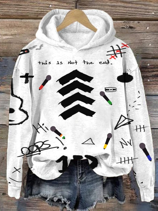 Women'S Casual Printed Hoodie