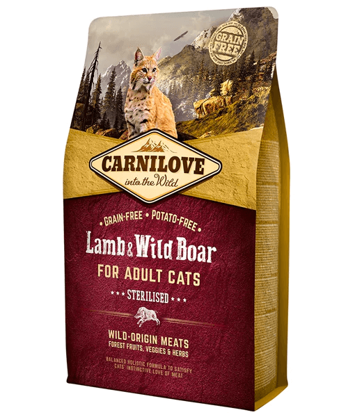 Carnilove - Lamb & Wild Boar for Steralized Cats 2kgs