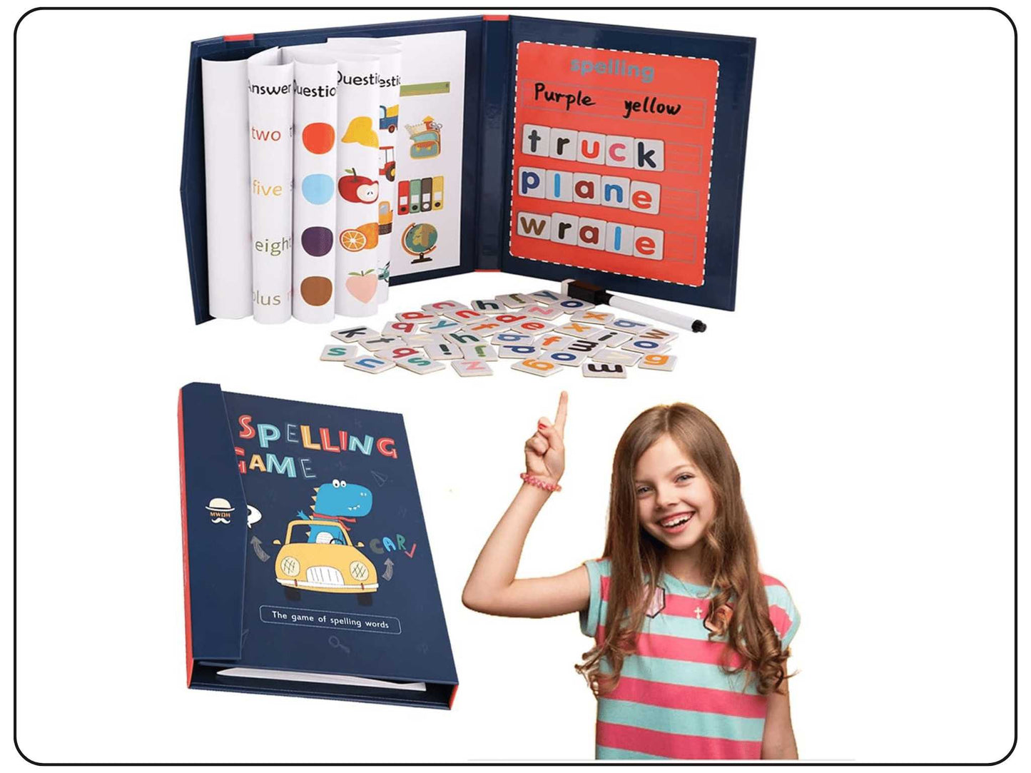 Magnetic Spelling work Book Educational Toy