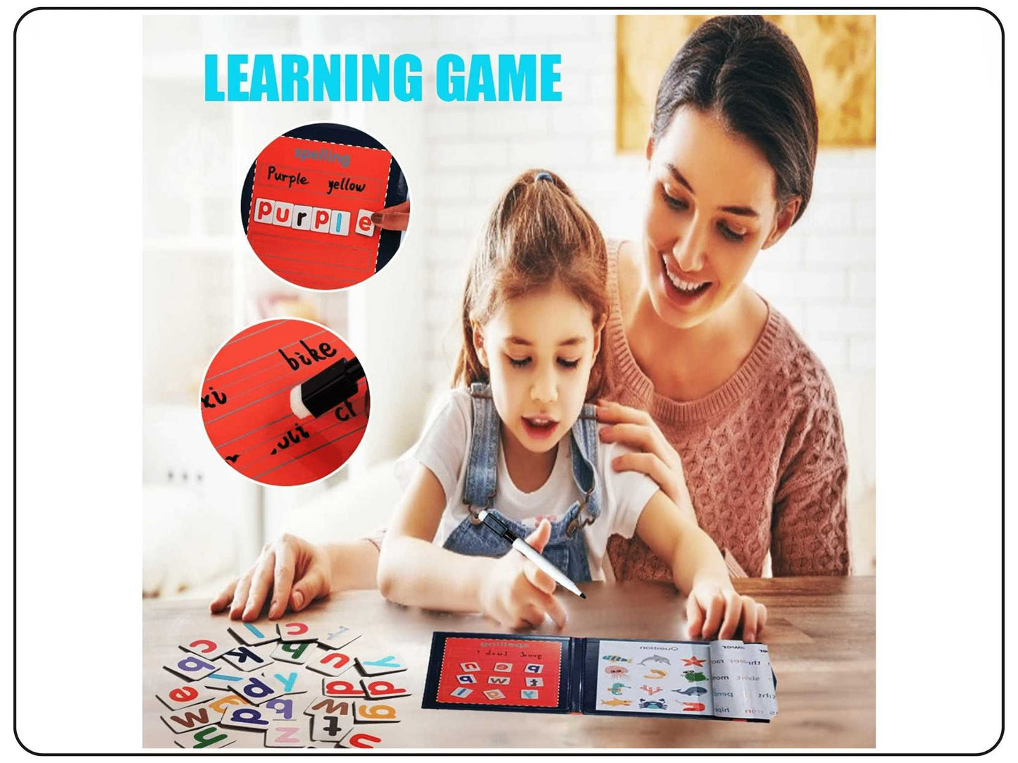 Magnetic Spelling work Book Educational Toy