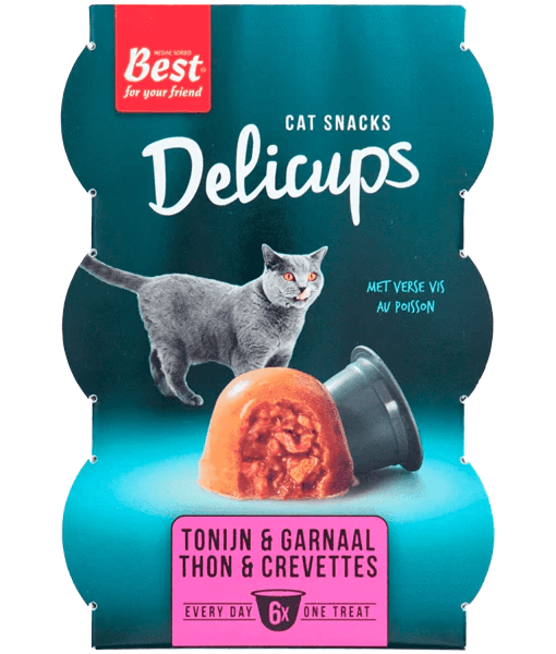 Best - Pets Unlimited Rosewood - Delicups Cat Snacks Tuna & Prawn ( 6 x22 g)